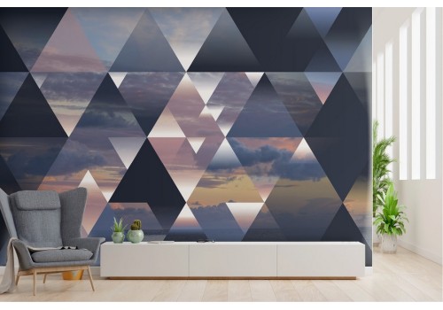 Wallpaper design sky with crystals