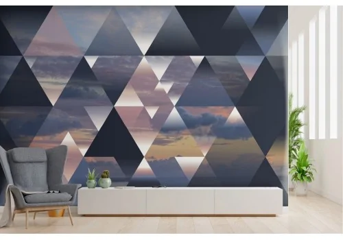 Wallpaper design sky with crystals