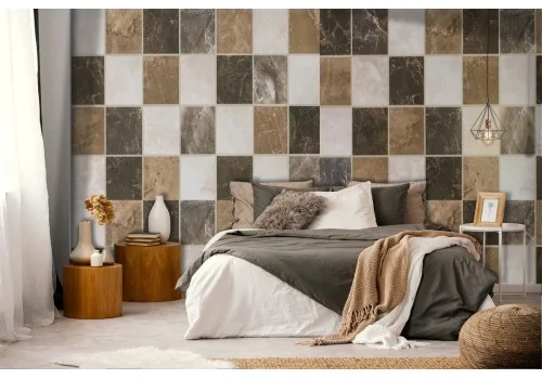 Geometric surface tiles wallpaper