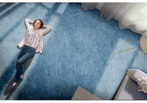 Carta da Parati superficie cemento colore blu 2