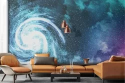 Carta da Parati paesaggio universo galassia