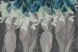 Carta da Parati Design e Stili Flora e Fauna Astratta Foglie Moderna