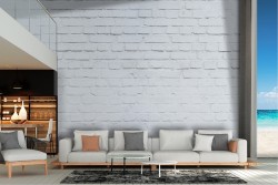 White brick wall wallpaper