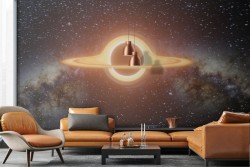 Black hole universe wallpaper space illustration