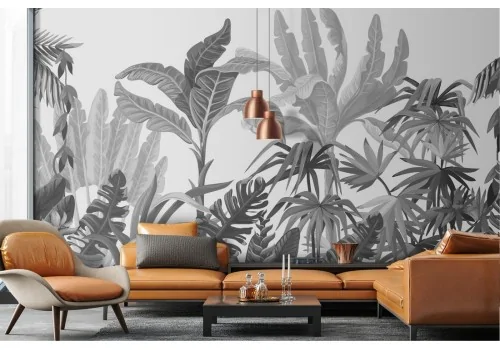 Carta da Parati foglie e palme tropicali natura design 2