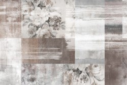 Carta da Parati Design e Stili Flora e Fauna Superfici e Texture Cemento Fiori Vintage