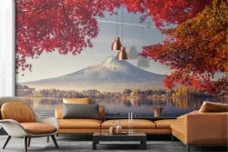 Mountain with lake landscape wallpaper