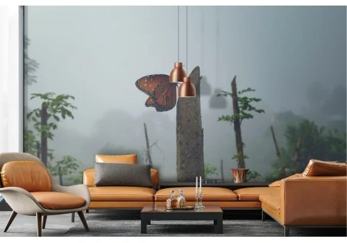 Carta da Parati farfalla nella foresta tropicale 2