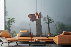 Carta da Parati farfalla nella foresta tropicale