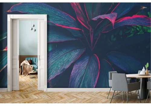 Carta da Parati foglie pianta tropicale natura moderna