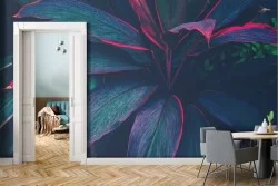 Modern Tropical Plant Leaves Wallpaper