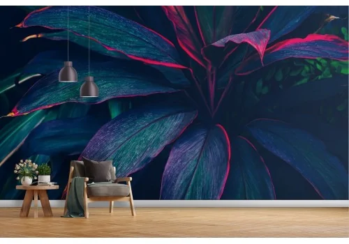 Modern Tropical Plant Leaves Wallpaper 2