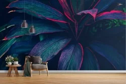 Modern Tropical Plant Leaves Wallpaper