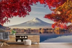 Mountain Wallpaper Leaves and Flowers