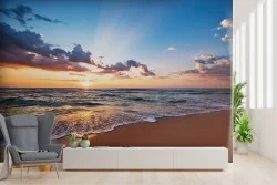 Carta da Parati spiaggia mare alba tramonto paesaggio