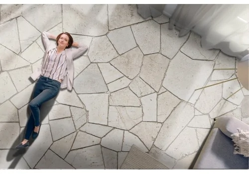 Classic stone brick wallpaper surface