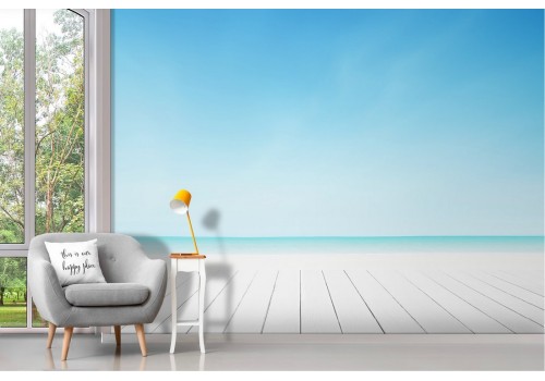 Wallpaper beach with blue sky landscape 2