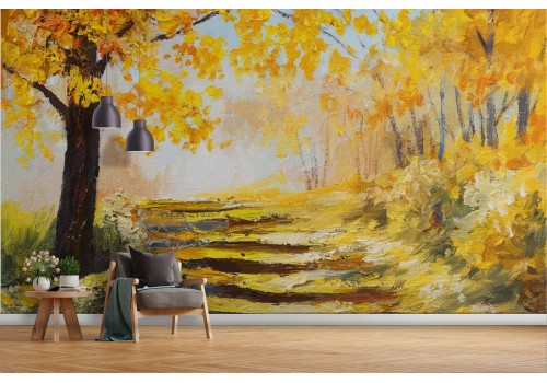 Wallpaper landscape path in the forest with stairs 2