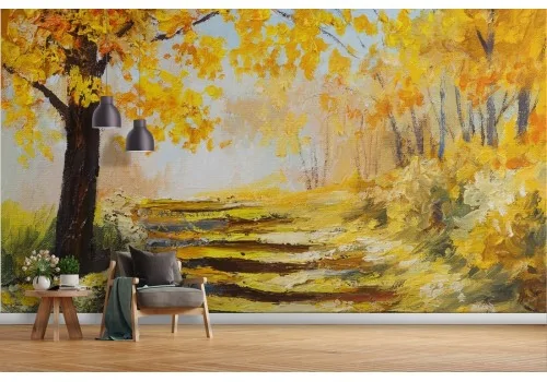 Wallpaper landscape path in the forest with stairs 2