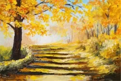 Carta da Parati Design e Stili Paesaggi e Natura Dipinti e Acquerelli Foreste e Alberi Natura