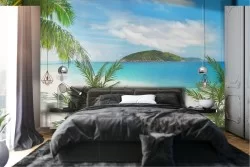 Carta da Parati spiaggia tropicale paesaggio oceano