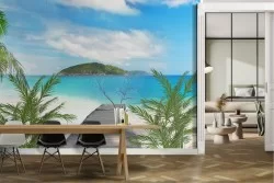 Tropical beach landscape ocean wallpaper