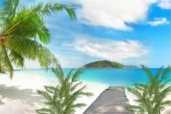 Carta da Parati Paesaggi e Natura Spiaggia e Mare Tropicale