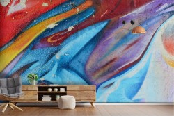 Carta da Parati texture mattoni dipinti