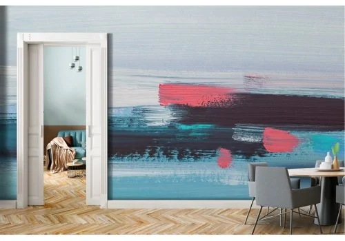 Modern painted wallpaper with abstract colors