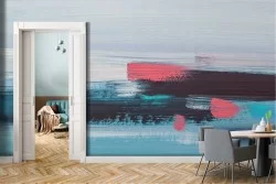 Modern painted wallpaper with abstract colors