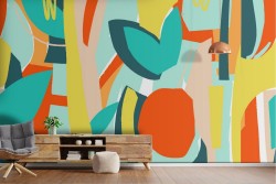 Abstract nature wallpaper leaves and trees