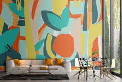 Abstract nature wallpaper leaves and trees