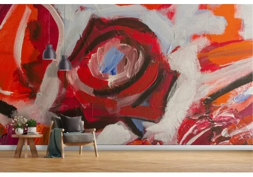 Red rose nature wallpaper refined painted flowers 2