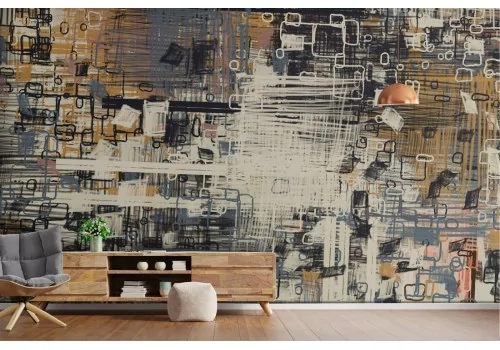 Abstract industrial wallpaper decoration