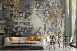 Abstract Industrial Wallpaper Decoration