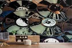 Carta da Parati CD vinile illustrazione design