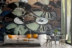 Carta da Parati CD vinile illustrazione design