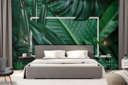 Modern Tropical Leaves Wallpaper