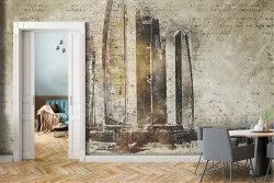 Carta da Parati Città Dipinti e Acquerelli Moderna