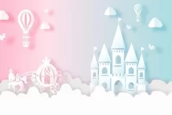 Children's Wallpaper Fantasy Princesses and Ballerinas Landscapes