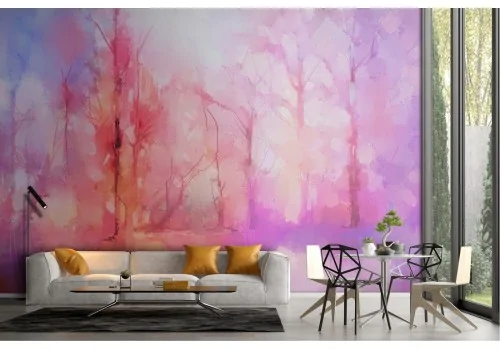 Fantasy forest trees landscape wallpaper