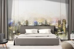 Carta da Parati Città Dipinti e Acquerelli