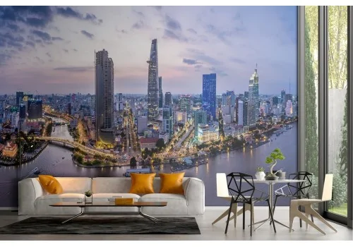 Carta da Parati città Ho Chi Minh paesaggio grattacieli 2