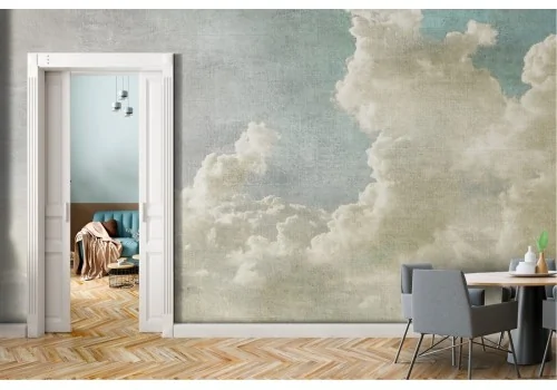 Carta da Parati cielo con nubi dipinto vintage