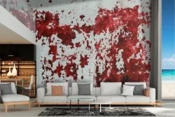 Carta da Parati macchie colore rosso astratto design