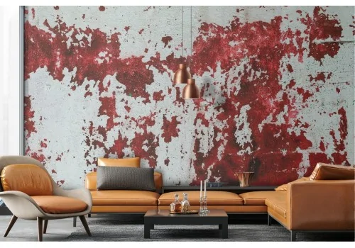 Carta da Parati macchie colore rosso astratto design 2