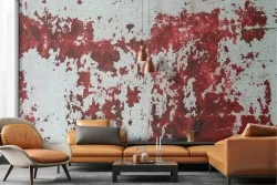 Carta da Parati macchie colore rosso astratto design