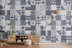 Wallpaper surface tiles geometric decoration
