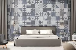 Carta da Parati Geometrica Mattonelle