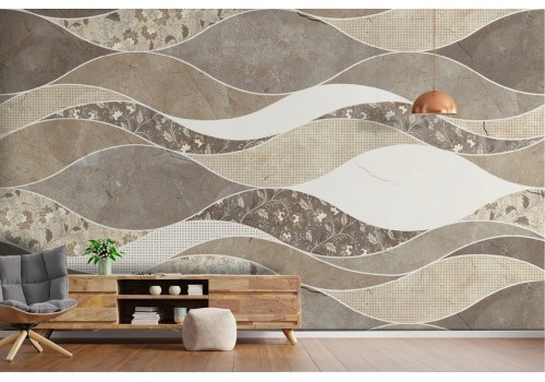 Wallpaper abstract lines and waves modern design